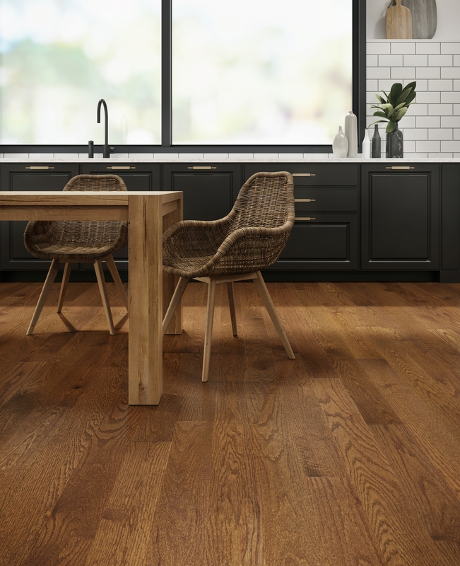 Kitchen with wood floor