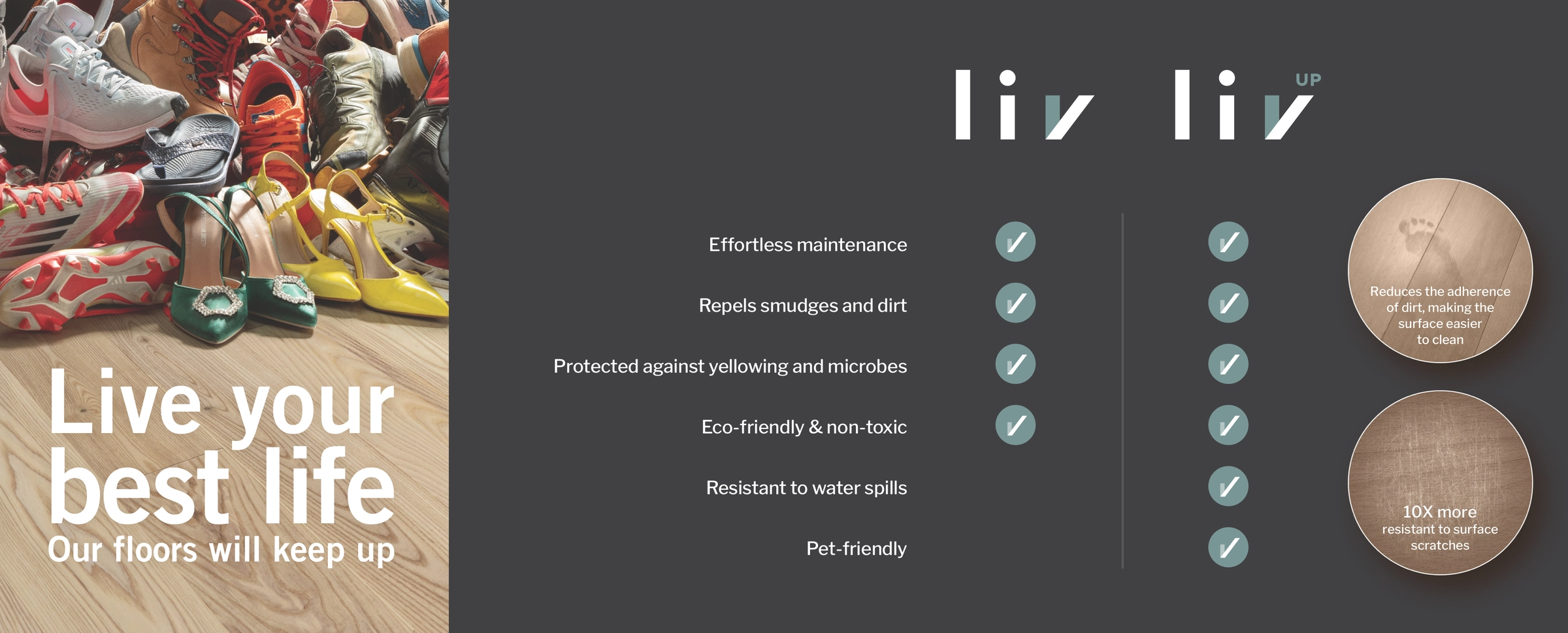 Live your best life. Our floors will keep up.